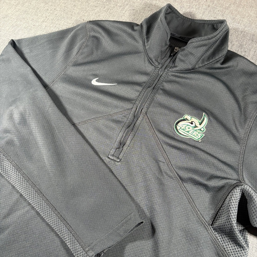 Nike 1/4 Zip Pullover Mens Small Grey Charlotte 49ers Dri-FIT Training Top